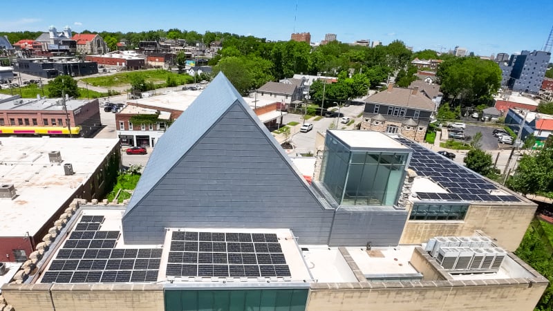 Shinnova commercial solar installation at Westport Presbyterian Church